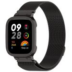 For Xiaomi Redmi Watch 3 / Mi Watch Lite 3 2 in 1 Milan Metal Watch Band with Watch Frame(Black)