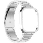 For Xiaomi Redmi Watch 3 / Mi Watch Lite 3 2 in 1 Three-bead Metal Watch Band with Watch Frame(Silver)