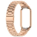 For Redmi Band 2 Three-bead Steel Watch Band(Rose Gold) - Image 2
