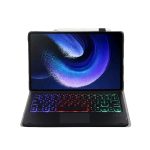 For Xiaomi Pad 6 / Pad 6 Pro A0N7-AS Lambskin Texture Ultra-thin Backlight Bluetooth Keyboard Leather Case with Touchpad(Black) - Image 3
