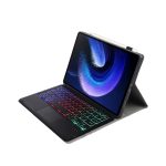 For Xiaomi Pad 6 / Pad 6 Pro A0N7-AS Lambskin Texture Ultra-thin Backlight Bluetooth Keyboard Leather Case with Touchpad(Black) - Image 2