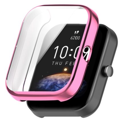 Για Amazfit Bip 3 / Bip 3 Pro Universal Full Coverage TPU Ηλεκτρική προστατευτική θήκη ρολογιού (ροζ)