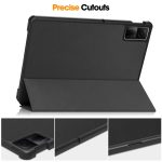 Για Xiaomi Redmi Pad SE Custer Pure Color 3-πτυχής δερμάτινη θήκη tablet (Μαύρη) - Image 5