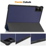 Για Xiaomi Redmi Pad SE Custer Pure Color 3-πτυχής δερμάτινη θήκη για tablet (Σκούρο μπλε) - Image 2