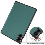 Για Xiaomi Redmi Pad SE Custer Pure Color 3-πτυχής δερμάτινη θήκη tablet (σκούρο πράσινο) - Image 4
