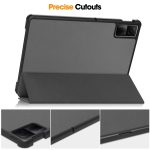 Για Xiaomi Redmi Pad SE Custer Pure Color 3-πτυχής δερμάτινη θήκη για tablet (Γκρι) - Image 3