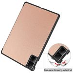 Για δερμάτινη θήκη tablet Xiaomi Redmi Pad SE Custer Pure Color 3-πτυχής θήκη (Rose Gold) - Image 2