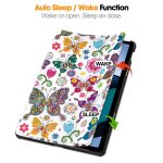 For Xiaomi Redmi Pad SE Custer Painted 3-Fold Holder Smart Leather Tablet Case(Colorful Butterflies) - Image 2