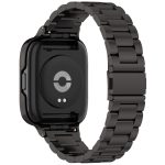For Redmi Watch 3 Lite / Watch 3 Active 2 in 1 Three-bead Metal Watch Band with Watch Frame(Black) - Image 2