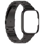 For Redmi Watch 3 Lite / Watch 3 Active 2 in 1 Three-bead Metal Watch Band with Watch Frame(Black) - Image 4