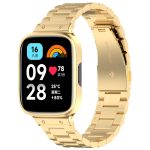 For Redmi Watch 3 Lite / Watch 3 Active 2 in 1 Three-bead Metal Watch Band with Watch Frame(Gold)