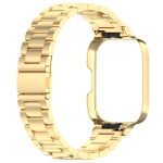 For Redmi Watch 3 Lite / Watch 3 Active 2 in 1 Three-bead Metal Watch Band with Watch Frame(Gold) - Image 2