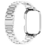 For Redmi Watch 3 Lite / Watch 3 Active 2 in 1 Three-bead Metal Watch Band with Watch Frame(Silver) - Image 4