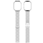 For Redmi Watch 3 Lite / Watch 3 Active 2 in 1 Three-bead Metal Watch Band with Watch Frame(Silver) - Image 2