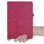 For Xiaomi Redmi Pad SE Tree Life Embossed Rotation Leather Smart Tablet Case(Red) - Image 3