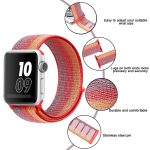 For Apple Watch Series 8&7 41mm / SE 2&6&SE&5&4 40mm / 3&2&1 38mm Nylon Loop Watch Band(Yellow Orange) - Image 2