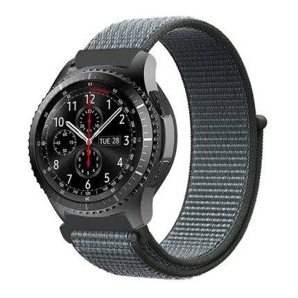 For Samsung Galaxy Watch 46mm Nylon Braided Watch Band(Storm Gray)