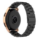 Για Huawei GT2/GT/Samsung Galaxy Watch 46mm R800/Samsung Gear S3 22mm 3-Beads λουράκι ρολογιού από ανοξείδωτο ατσάλι (Μαύρο) - Image 2