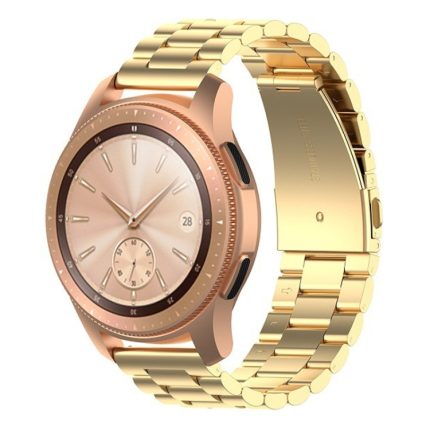 Για Huawei GT2/GT/Samsung Galaxy Watch 46mm R800/Samsung Gear S3 λουράκι  ρολογιού 22mm 3-Beads από ανοξείδωτο ατσάλι (χρυσό)