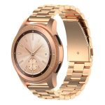 Για Huawei GT2/GT/Samsung Galaxy Watch 46mm R800/Samsung Gear S3 22mm 3-Beads λουράκι ρολογιού από ανοξείδωτο ατσάλι (Ροζ χρυσός)