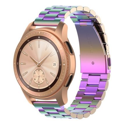 Για Huawei GT2/GT/Samsung Galaxy Watch 46mm R800/Samsung Gear S3 22mm 3-Beads λουράκι ρολογιού από ανοξείδωτο ατσάλι (πολύχρωμο)