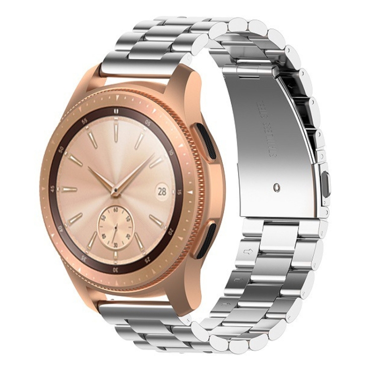 SYA001033501E Για Huawei GT2/GT/Samsung Galaxy Watch 46mm R800/Samsung Gear S3 22mm 3-Beads Band λουράκι από ανοξείδωτο ατσάλι (ασημί) - Image 1