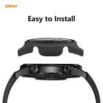 For Huawei Watch GT 2 46mm ENKAY Hat-Prince ENK-AC8202 Full Coverage PC Frosted Case + 9H Tempered Glass Protector(Black) - Image 2