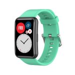 For Huawei Watch Fit TIA-B09 Silicone Watch Band(teal color)