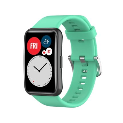 For Huawei Watch Fit TIA-B09 Silicone Watch Band(teal color)