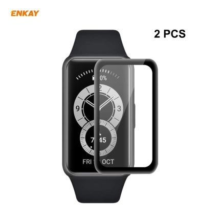 Για Huawei Band 6 / Honor Band 6 2 ΤΕΜ. ENKAY Hat-Prince 3D Full Screen Soft PC Edge + PMMA HD Screen Protector Film