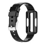 Για Fitbit Ace 3 Διαφανή λουράκι ρολογιού με ενσωματωμένη σιλικόνη (μαύρο)