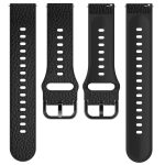 For Huawei Watch GT Runner / Watch GT 3 46mm TPU +Lychee Pattern Leather Watch Band(Black) - Image 3