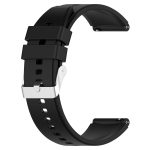 Για Huawei Watch GT Runner  λουράκι σιλικόνης 22mm Ασημένια πόρπη (Μαύρη) - Image 2