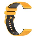 For Amazfit Stratos 22mm Checkered Two-Color Silicone Watch Band(Yellow+Black) - Image 2