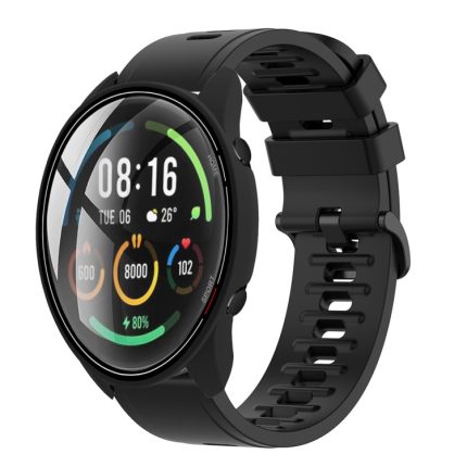 For Xiaomi MI Watch Color 22mm Solid Color Soft Silicone Watch Band(Black)