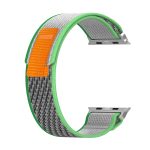 Διπλό έγχρωμο Nylon Hook and Loop Fastener Band Watch For Apple Watch Ultra 49mm (Πράσινο+Σκούρο Πράσινο) - Image 2