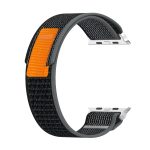 Διπλό έγχρωμο Nylon Hook and Loop Fastener Band Watch for Apple Watch Series 8&7 45mm / SE 2&6&SE&5&4 44mm / 3&2&1 42mm (Μαύρο+Γκρι) - Image 2