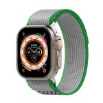 Διπλό έγχρωμο Nylon Hook and Loop Fastener Band Watch for Apple Watch Series 9&8&7 41mm / SE 3&SE 2&6&SE&5&4 40mm / 3&2&1 38mm (Green+Dark