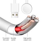 1m USB Magnetic Fast Charger Charging Cable for Watch Apple Series Ultra/8/7/6/SE/SE2/5/4/3/2(White) - Image 6
