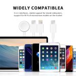 For Apple Watch Series & iPhone & Phone with Type-C Port 3 in 1 Type-C Magnetic Charging Cable 4ft/1.2m - Image 3