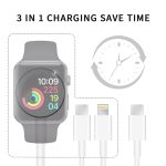 For Apple Watch Series & iPhone & Phone with Type-C Port 3 in 1 Type-C Magnetic Charging Cable 4ft/1.2m - Image 2