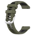 Για Amazfit GTS 4 22mm Cross Texture λουράκι  ρολογιού με πόρπη από σιλικόνη δύο χρωμάτων (Army Green+Black) - Image 2