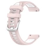 Για Amazfit GTS 4 22mm Cross Texture λουράκι  ρολογιού με πόρπη από σιλικόνη με δύο χρώματα (ροζ+λευκό) - Image 2