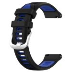 Για Amazfit GTS 4 22mm Cross Texture λουράκι ρολογιού με πόρπη από σιλικόνη δύο χρωμάτων (Μαύρο+Μπλε) - Image 2