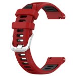 Για Amazfit GTS 4 22mm Cross Texture λουράκι ρολογιού με πόρπη από σιλικόνης δύο χρωμάτων (κόκκινο+μαύρο) - Image 2