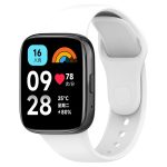 For Redmi Watch 3 Lite Sports Solid Color Silicone Replacement Watch Band(White)