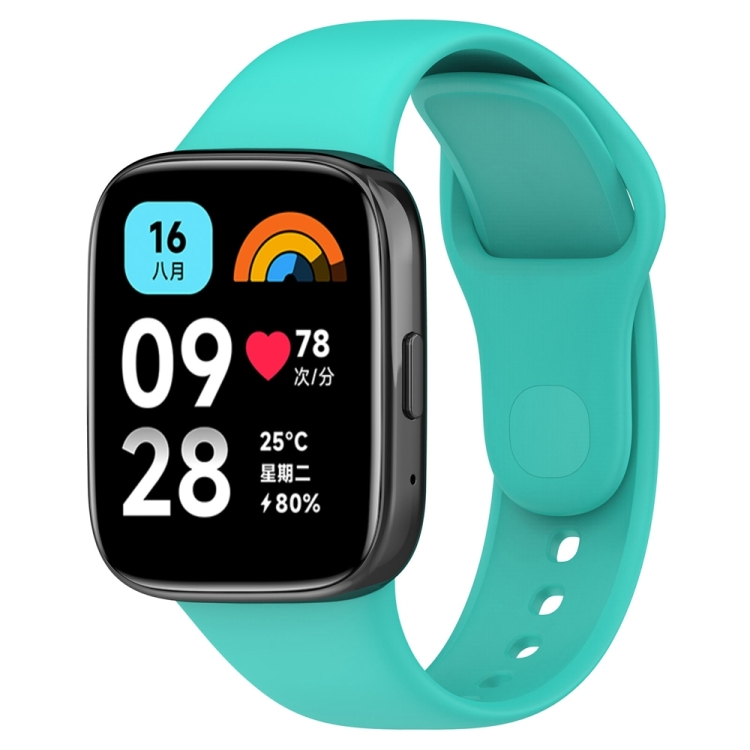 SYA002194601J For Redmi Watch 3 Lite Sports Solid Color Silicone Replacement Watch Band(Teal) - Image 1