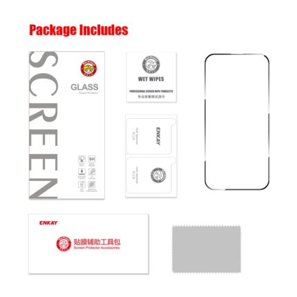 For iPhone 15 Pro Max ENKAY Full Glue High Aluminum-silicon Tempered Glass Film