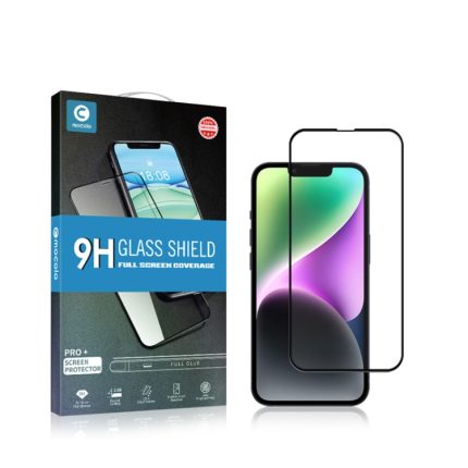 For iPhone 15 Plus 2.5D Full Glue Full Cover Tempered Glass Screen Protector