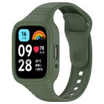 For Redmi Watch 3 Active Integrated Fully Enclosed Silicone Watch Band(Dark Green)